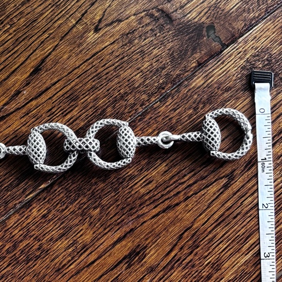 Gucci Sterling Silver Horsebit Diamantissima Bracelet - Picture 8 of 16